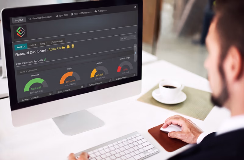 Custom analytics dashboard with business charts
