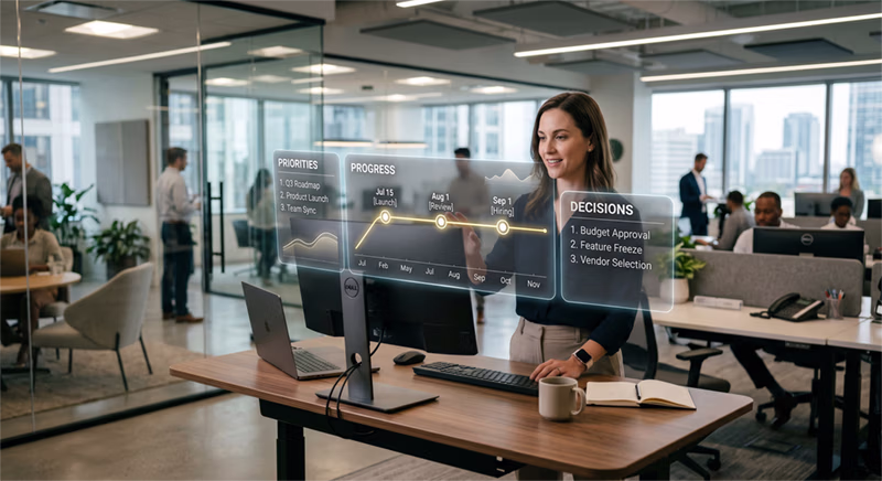 Founder reviewing financial workflow milestones on a laptop dashboard